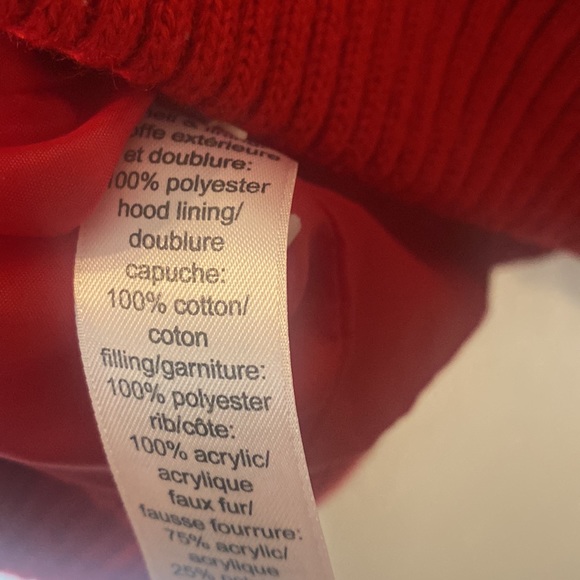 Maurice’s red vest with plaid furry hood size small - Picture 8 of 8